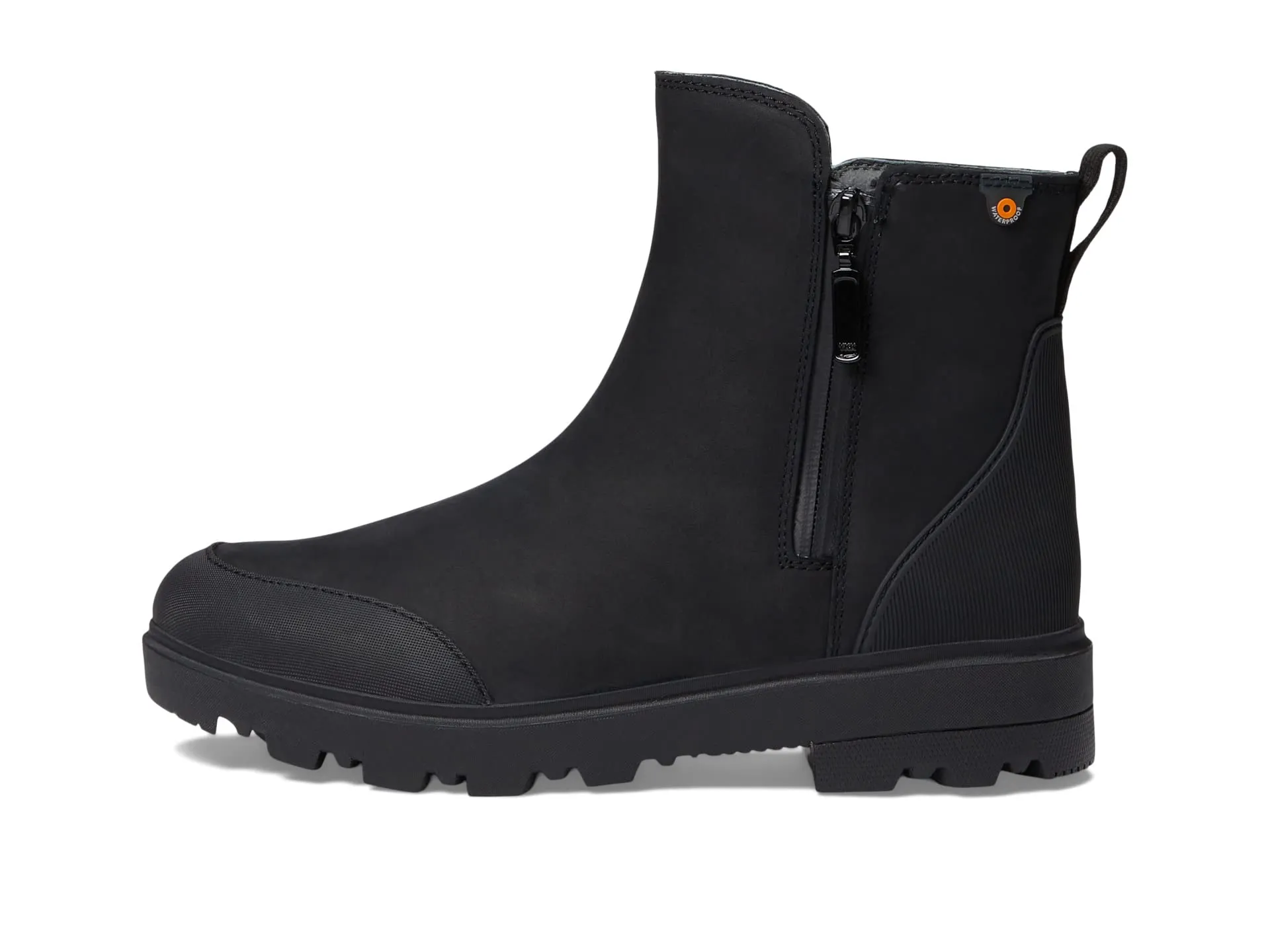 Bogs Holly Zip Leather Boots, black