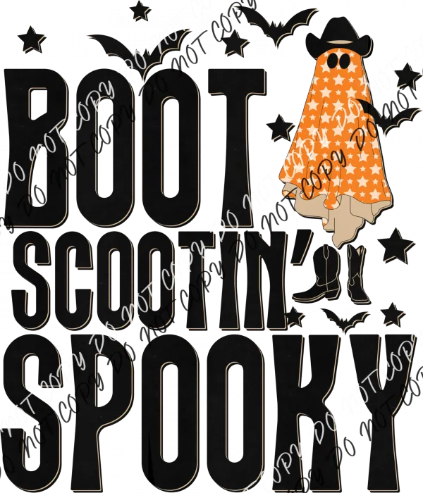 Boot Scootin Spooky Ghost DTF Transfer