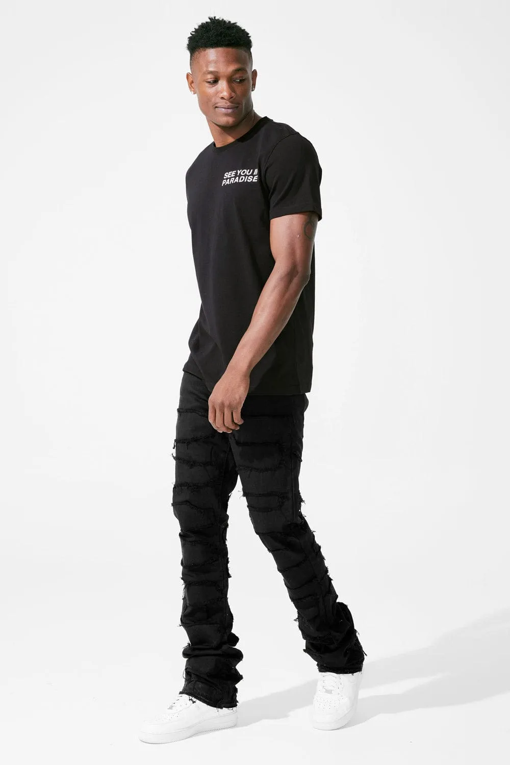 Martin Stacked - Python Denim (Jet Black)