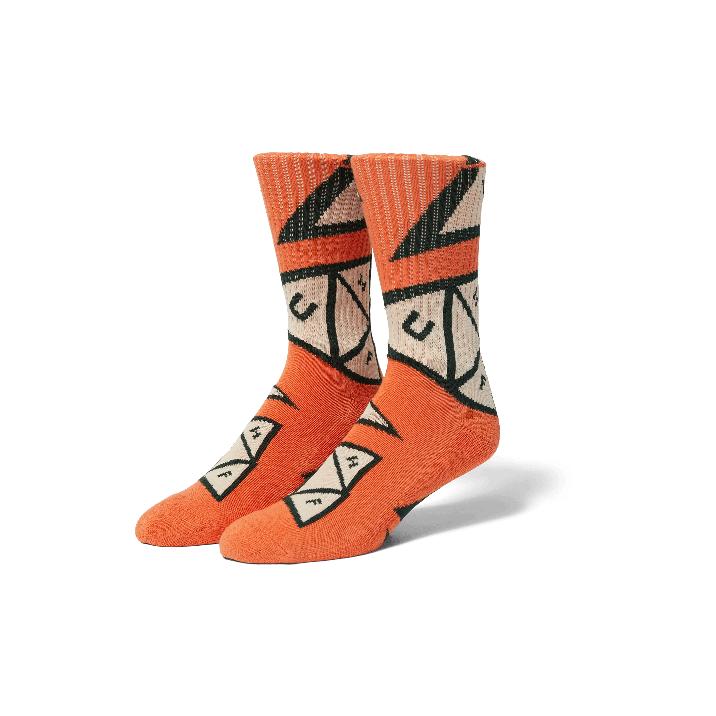 Skewed Triple Triangle Crew Sock