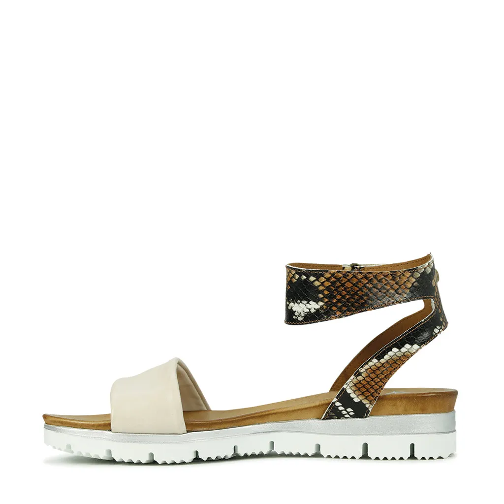 Sodi Leather Ankle Strap Sandals